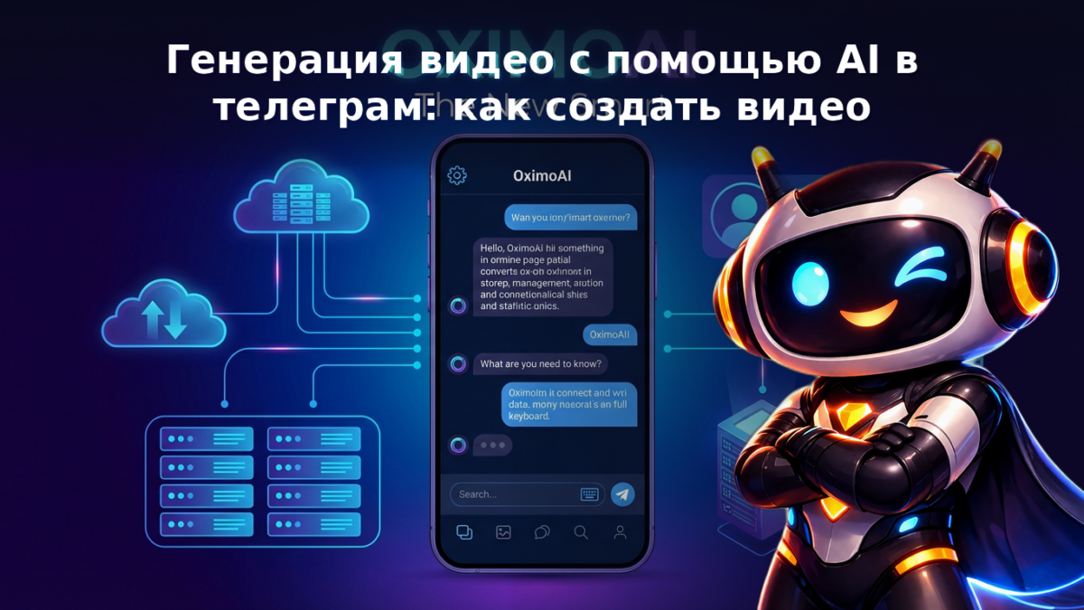 Генерация видео с помощью AI в телеграм: как создать видео нейросетью прямо в мессенджере